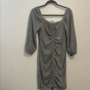 Almost Famous Charcoal Long Sleeve Dress
